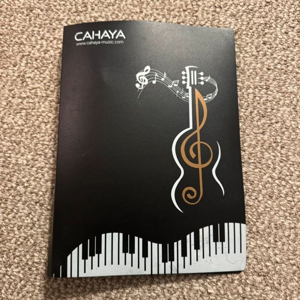 CAHAYA sheet music folder organizer black guitar piano notes